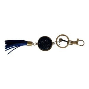 Keychain with  Blue Tassel Women's Blue and Gold